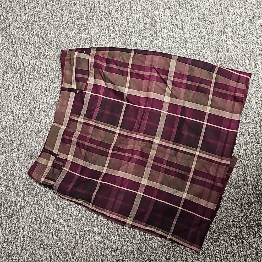 Woman"s plaid skirt